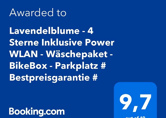 شقة Lavendelblume - 4 Sterne - Inklusive Eigener Bikebox Mit Strom, Waeschepaket, Power Wlan, Parkplatz, Early Checkin # Bestpreisgarantie #